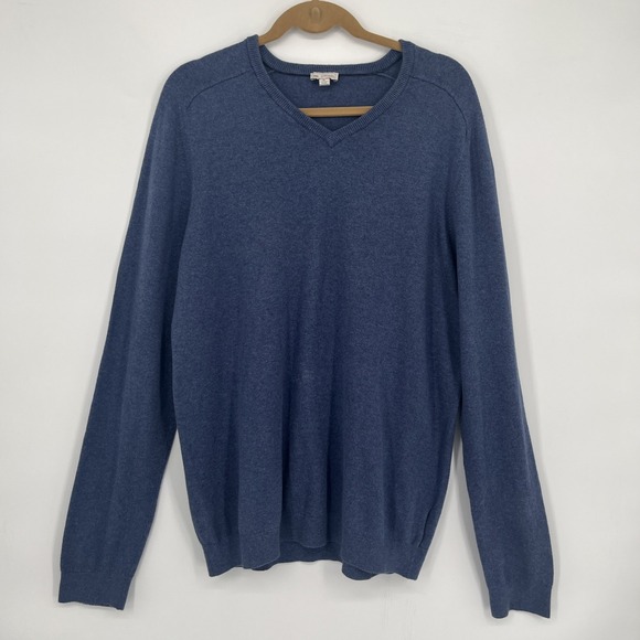 L.L. Bean Other - Gap  V Neck Sweater Mens XL Tall Shirt Cotton Cashmere Blue Pullover Preppy